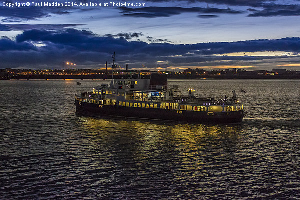 Royal Iris Mersey Ferry at twilight Picture Board by Paul Madden