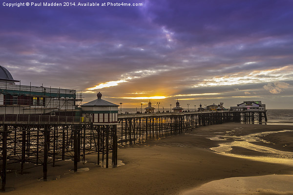 Blackpool North Pier at sunset Picture Board by Paul Madden