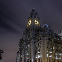 Buy canvas prints of Liver Building and guard by Paul Madden