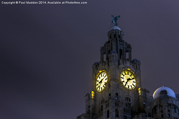 Top of the Liver Building tower Picture Board by Paul Madden