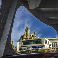 Buy canvas prints of Liver building from the Mersey Ferry by Paul Madden