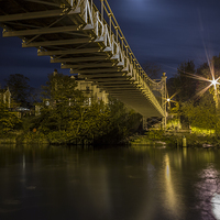 Buy canvas prints of Queens suspension bridge over the River Dee - Ches by Paul Madden
