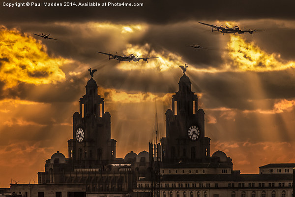 Warbirds and Liver Birds Picture Board by Paul Madden