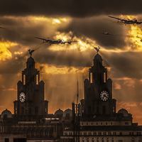 Buy canvas prints of Warbirds and Liver Birds by Paul Madden