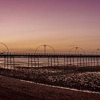 Buy canvas prints of Southport Pier at dusk by Paul Madden