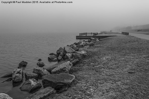 Crosby Marina Lake in the fog Picture Board by Paul Madden