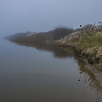 Buy canvas prints of Foggy February Morning at the lakeside by Paul Madden