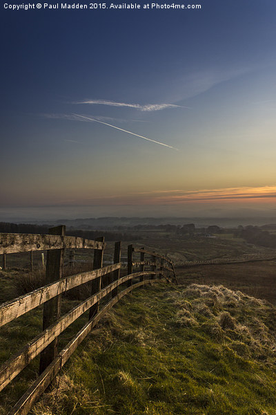 Misty sunset from Rivington Pike Picture Board by Paul Madden