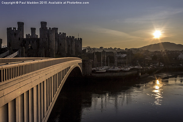 Conwy at sunset Picture Board by Paul Madden