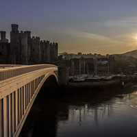 Buy canvas prints of Conwy at sunset by Paul Madden