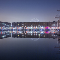 Buy canvas prints of Albert Dock at Night by Paul Madden