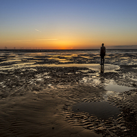 Buy canvas prints of Crosby Beach Sunset by Paul Madden