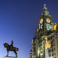Buy canvas prints of Royal guard at the Royal Liver Building by Paul Madden