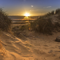 Buy canvas prints of Through the dunes and to the sea by Paul Madden