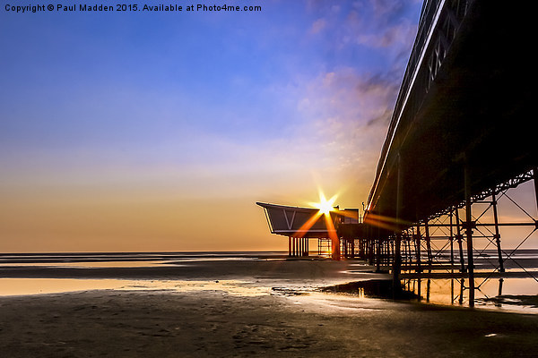 Southport Pier Sunset Picture Board by Paul Madden