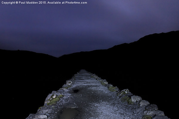 Snowdon Miners Path at midnight Picture Board by Paul Madden