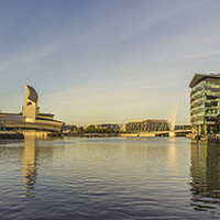 Buy canvas prints of Media City and Imperial War Museum by Paul Madden