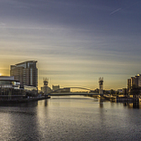 Buy canvas prints of Salford Quays in the morning by Paul Madden