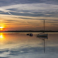 Buy canvas prints of Sunset over the lake by Paul Madden