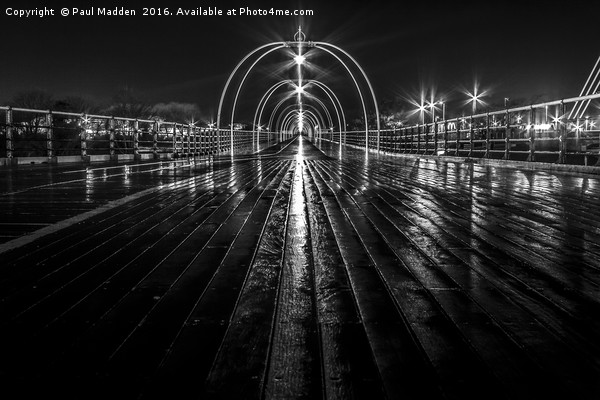 Southport Pier in the night Picture Board by Paul Madden