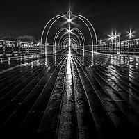 Buy canvas prints of Southport Pier in the night by Paul Madden