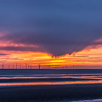 Buy canvas prints of Sunset and storm clouds by Paul Madden