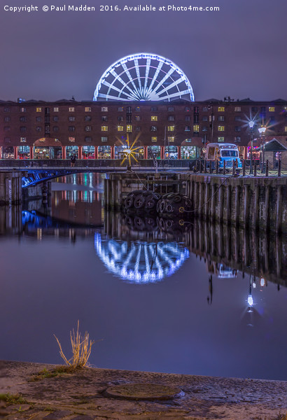 Albert Dock and Liverpool wheel Picture Board by Paul Madden