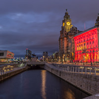 Buy canvas prints of Pier Head Panorama by Paul Madden