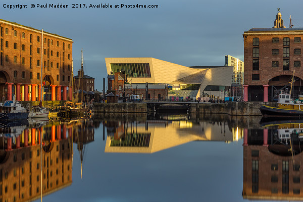 Albert Dock and Museum of Liverpool Picture Board by Paul Madden
