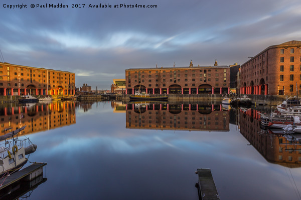 The Albert Dock in the morning Picture Board by Paul Madden