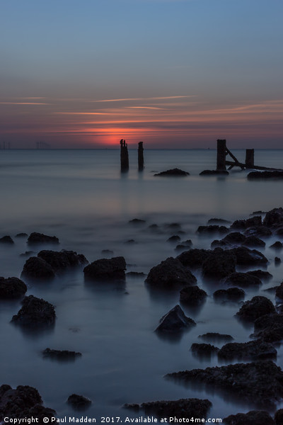Crosby Beach after the sunset Picture Board by Paul Madden