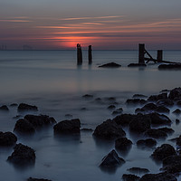 Buy canvas prints of Crosby Beach after the sunset by Paul Madden