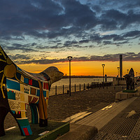 Buy canvas prints of A Scouse Stand-Off At Dusk by Paul Madden
