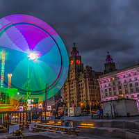 Buy canvas prints of Thrill seekers at the Pier Head by Paul Madden
