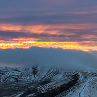 Buy canvas prints of Mam Tor in the snow by Paul Madden