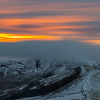 Buy canvas prints of Sunset over Mam Tor by Paul Madden