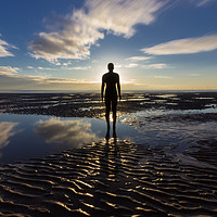 Buy canvas prints of Iron Man At Crosby Beach by Paul Madden