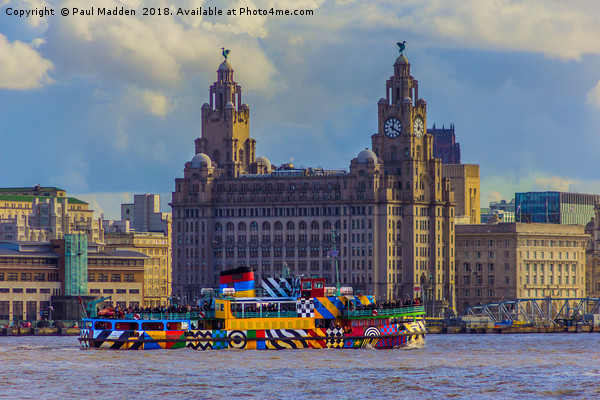 The Dazzling Mersey Ferry Picture Board by Paul Madden