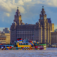 Buy canvas prints of The Dazzling Mersey Ferry by Paul Madden
