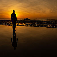 Buy canvas prints of Crosby Beach and the iron man by Paul Madden