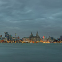 Buy canvas prints of Liverpool Waterfront at dusk by Paul Madden