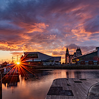 Buy canvas prints of Canning Dock Sunset by Paul Madden