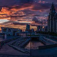 Buy canvas prints of Liverpool Pier Head Panorama by Paul Madden