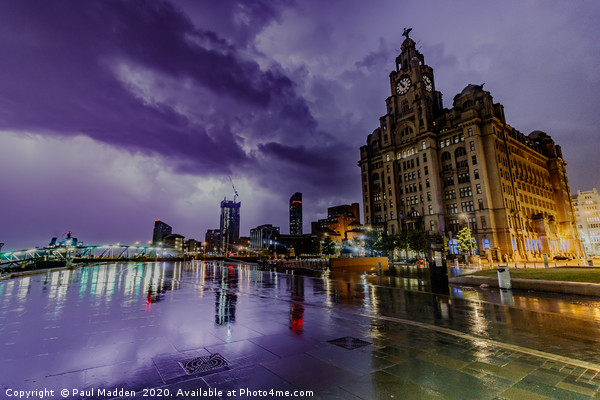Stormy Liverpool Picture Board by Paul Madden