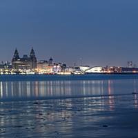 Buy canvas prints of Liverpool Waterfront from the shore by Paul Madden