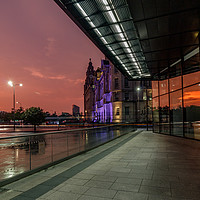 Buy canvas prints of Sunset from the Pier Head Liverpool by Paul Madden
