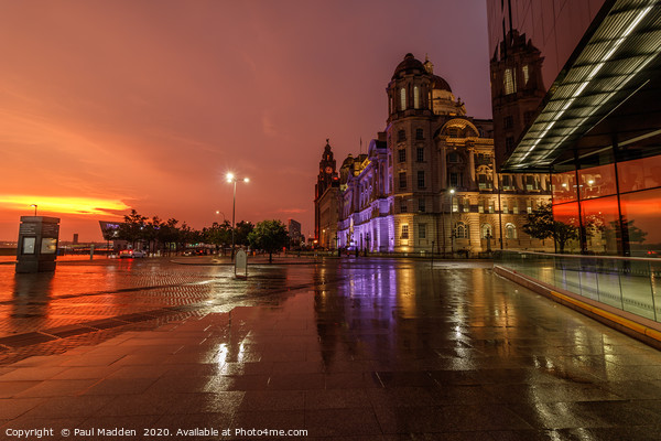 Stormy sunset from Liverpool Picture Board by Paul Madden