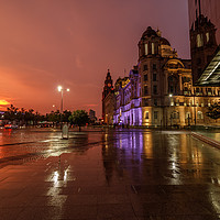 Buy canvas prints of Stormy sunset from Liverpool by Paul Madden