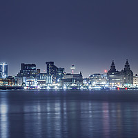 Buy canvas prints of Lightning over Liverpool by Paul Madden