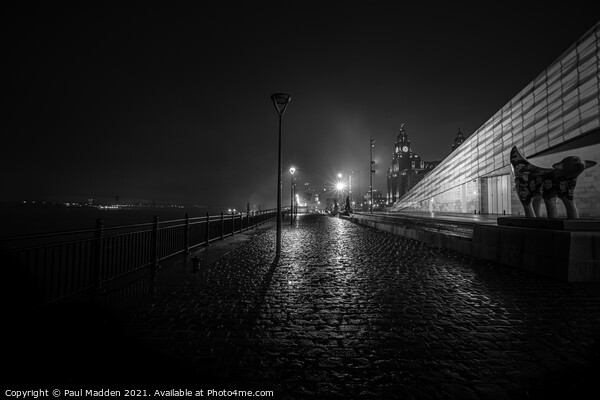 Cobbled promenade of Liverpool Waterfront Picture Board by Paul Madden